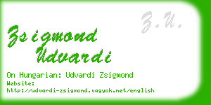 zsigmond udvardi business card